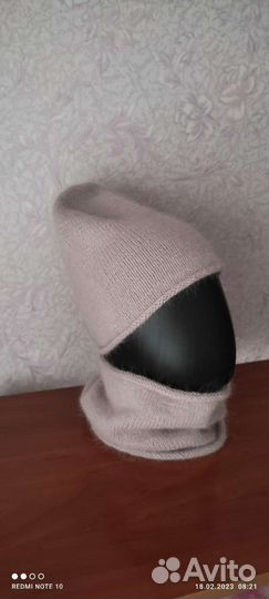 Шапка и снуд из пуха норки