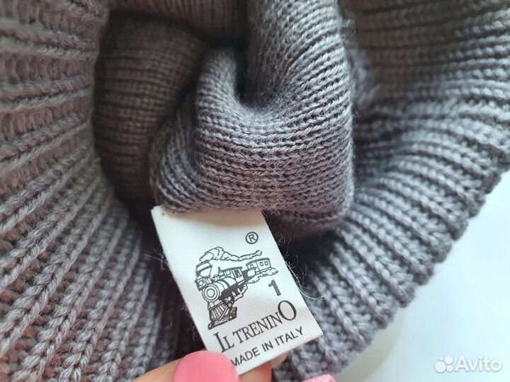 Il trenino новая Шапка двойная 100 шерсть р 1