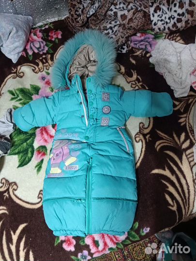Зимний комбинезон для девочки 66 размер