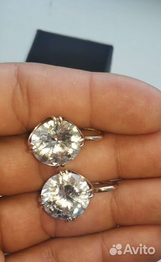 Серьги горный хрусталь