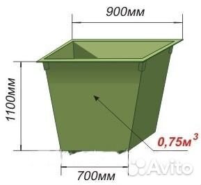 Металлический контейнер для мусора