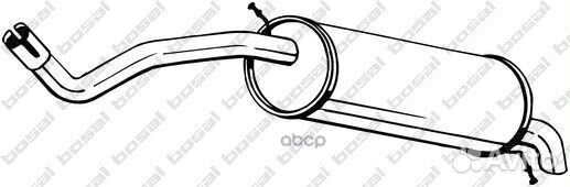 Глушитель системы выпуска, задний 220-017 Bosal