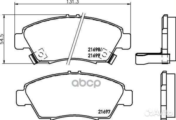 Колодки тормозные дисковые перед (PF-8510)