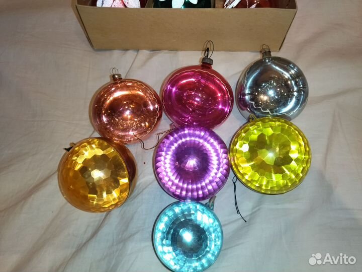 Елочные игрушки СССР. Шары с веткой внутри Прожект