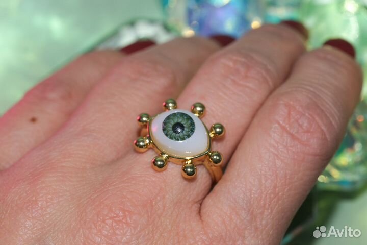Кольцо с глазом, бижутерия