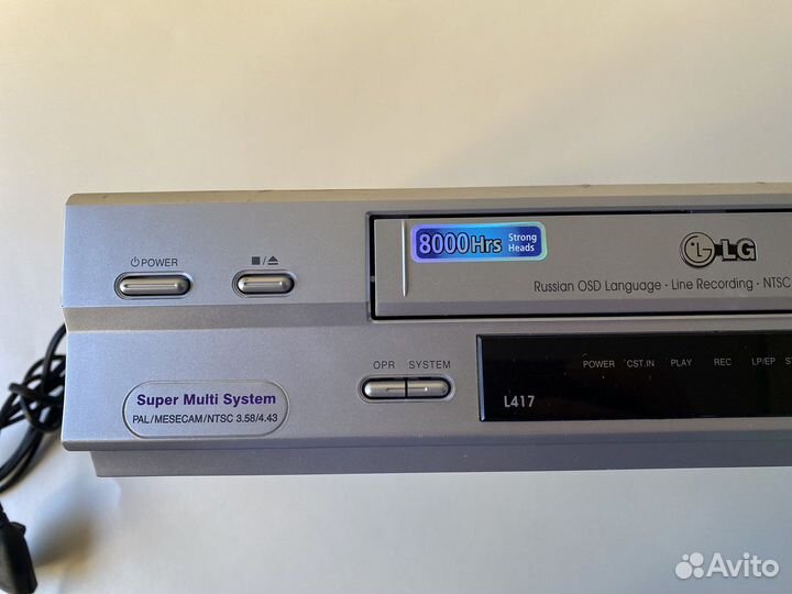 Видеомагнитофон LG L417 Корея серебристый