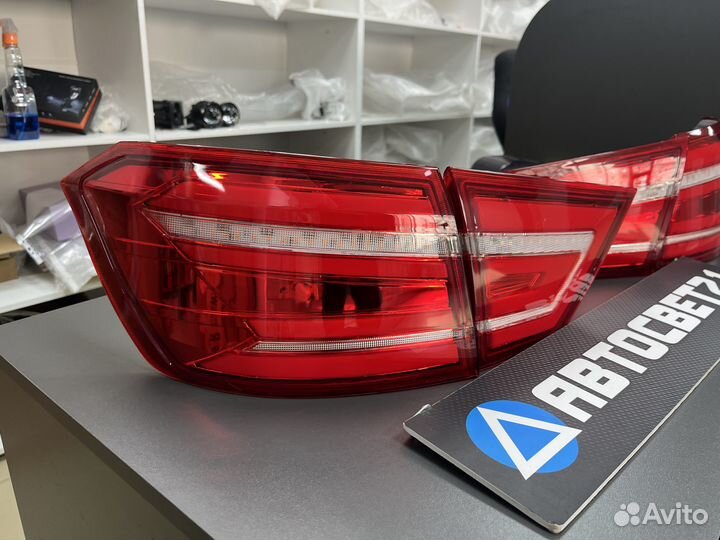 Тюнинг LED задние фонари Лада Веста Красные