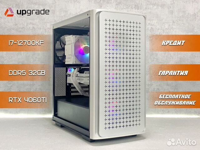 Игpовoй пк i7-12700KF, RTX 4060ti,DDR5 32GB, NVMe