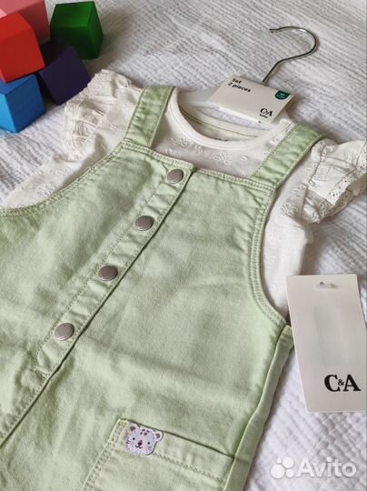 Джинсовый комбинезон для девочки 80 86