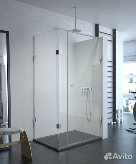 Стеклянное ограждение в душ