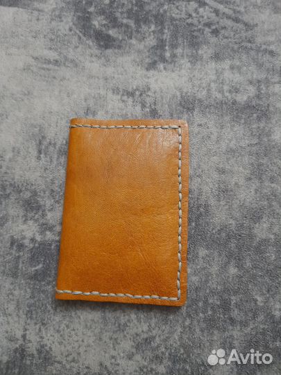 Бумажник для карточек натуральная кожа
