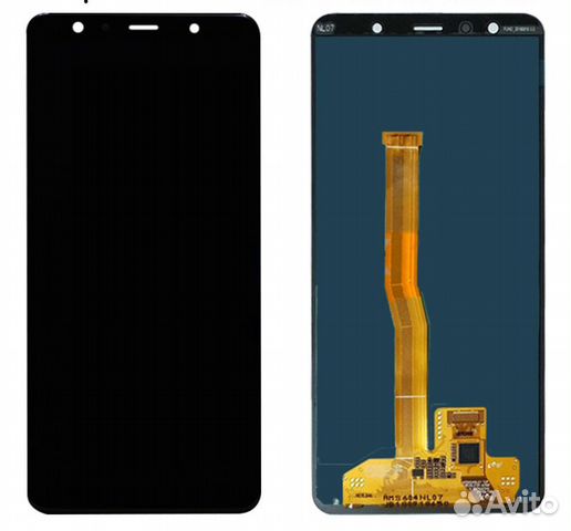 Дисплей Samsung A750F черный TFT+настройка яркости