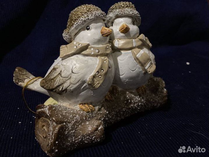 Снегири статуэтка,декор,игрушка,новогодний снегирь