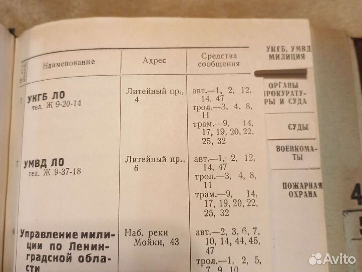 Справочник работника милиции Ленинград 1956 г
