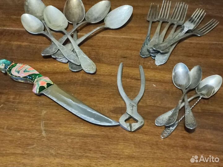 Стол приборы мельхиор