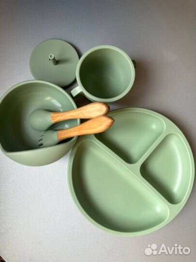 Силиконовая детская посуда