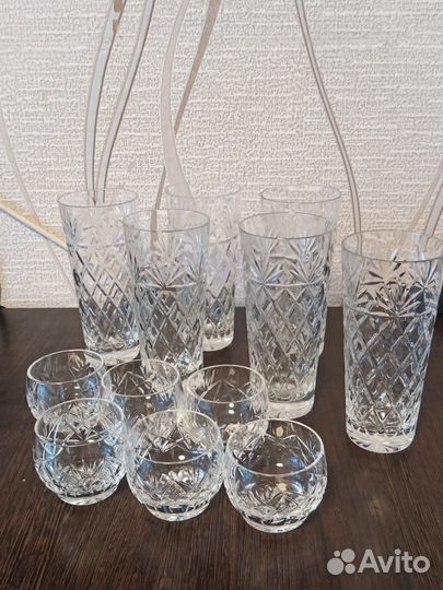 Хрустальные бокалы рюмки