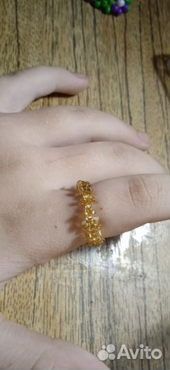 Золотое кольцо из бисера
