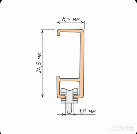 Карниз для штор двухрядный 110 см