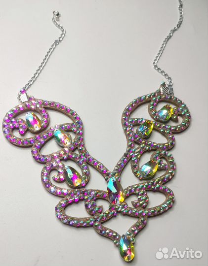 Ожерелье, украшение на шею для танца со стразами