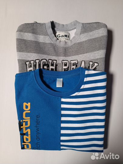Пакет одежды для мальчика 140 146 2 свитшота
