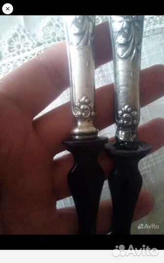 Набор столовых приборов эгоист,серебро 800 пробы