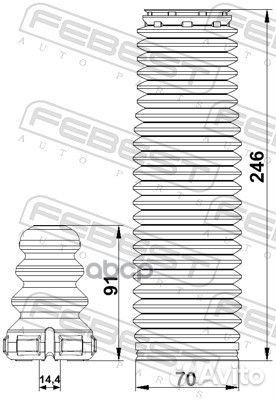 Пыльник заднего амортизатора с отбойником комплект