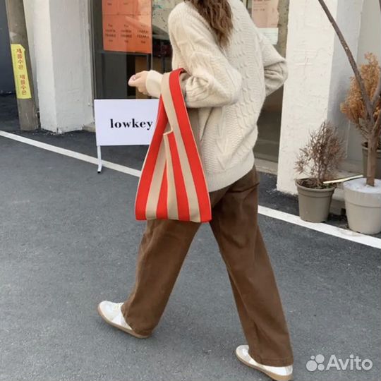 Трикотажная сумка шопер большая