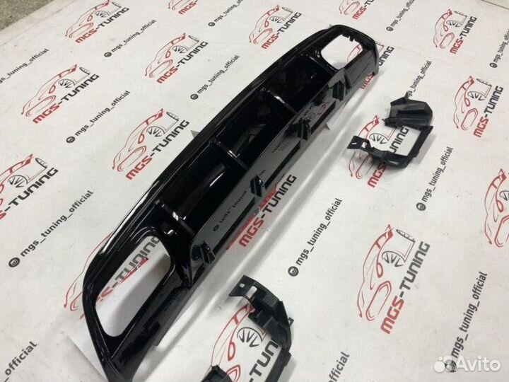 Диффузор Mercedes w176 А45 AMG черный 15-18 гг