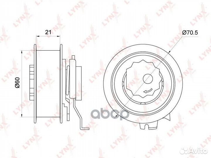 Ролик зубчатого ремня грм натяжной PB-1262 lynx