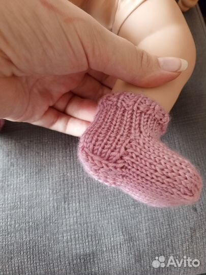 Комплект шапка носочки одежда для пупса, куклы