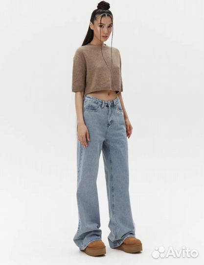 Джинсы женские широкие