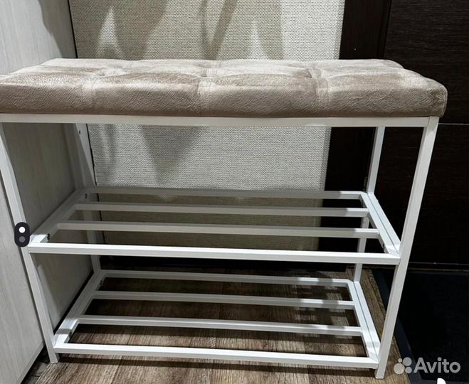 Обувница в прихожую с мягким сиденьем