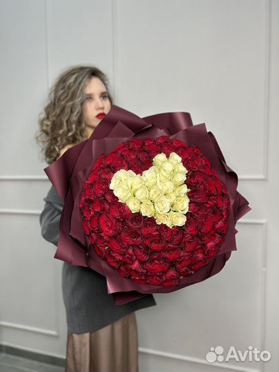 Цветы 101 роза