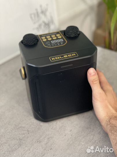 Колонка беспроводная караоке и двумя микрофонами