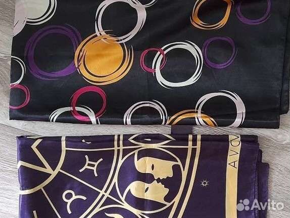 Шапки вязаные платки шёлковые