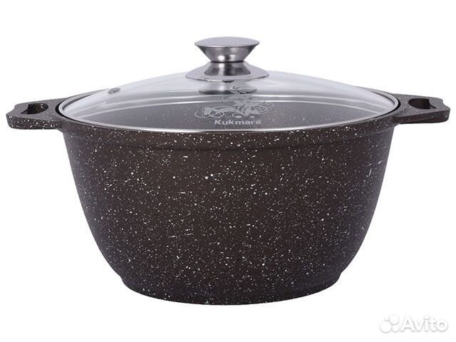 Кастрюля с антипригарным покрытием со стеклянной