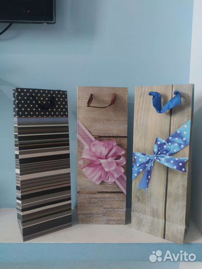 Пакет подарочный под бутылку