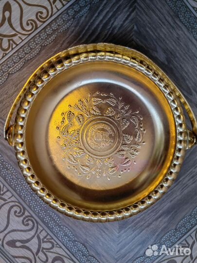 Тарелка блюдце конфетница мельхиор СССР