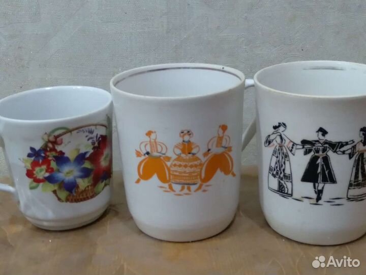 Кружки фафоровые ссср,пивные60-е г.,емк.0,5 л