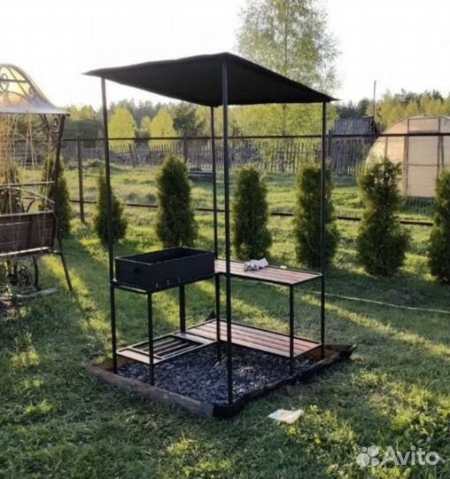 Мангал с крышей