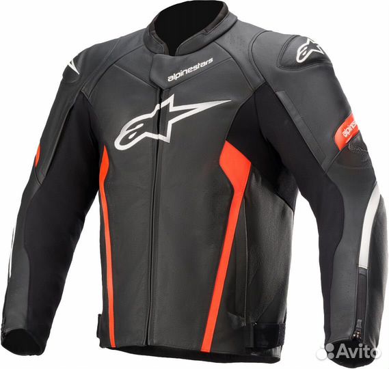 Мото куртка кожаная Alpinestars faster v2