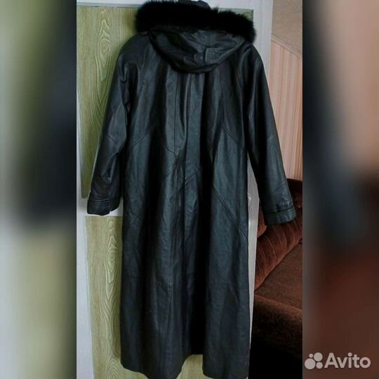 Кожаное пальто(54р)