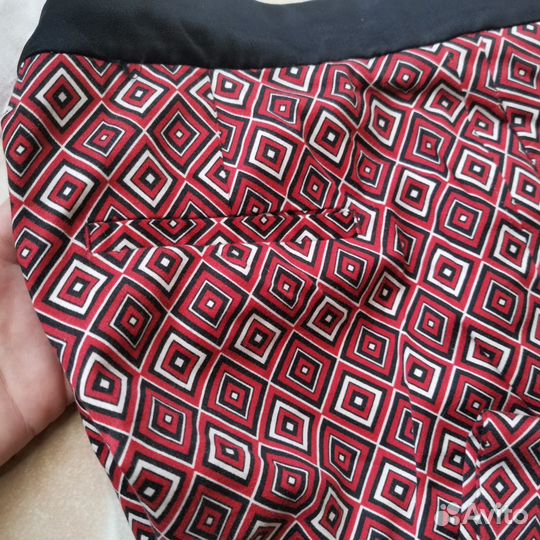 Брюки zara хлопок принт