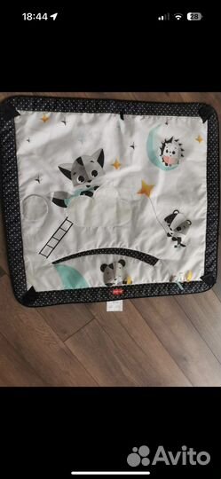 Коврик развивающий черно белый