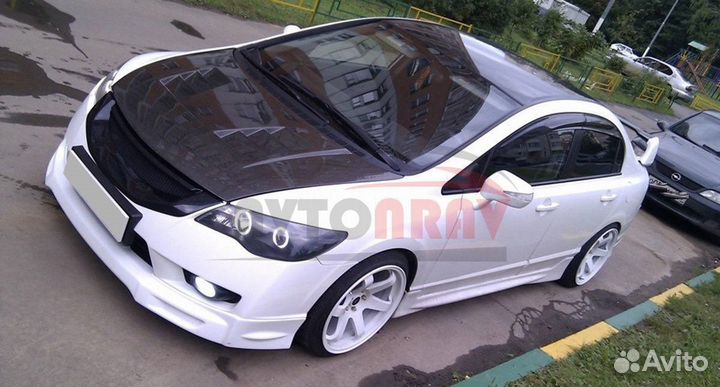 Пороги Mugen RR для Honda Civic 4D (8)