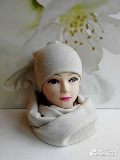 Чалма, шапка снуд из ангоры