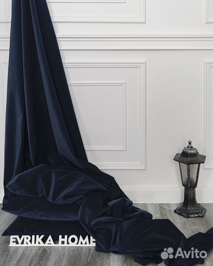 Шторы бархат Богема Синий