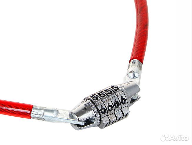 Замок велосипедный тросовый с кодом 8х650мм