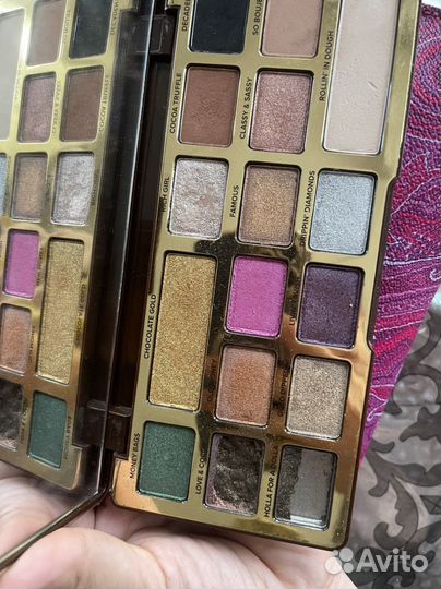 Тени для век too faced chocolate